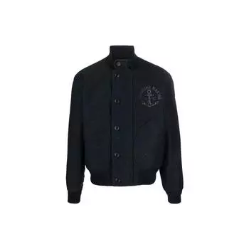 Polo Ralph Lauren FW23 Solid Logo Letter Print High Neck Long Sleeve Jacket Men jackets Navy-Blue 710908287-001 M
