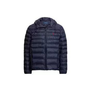 Polo Ralph Lauren Fw23 Solid Logo Вышитый капюшон Молния Длинный рукав Куртка Мужские куртки Темно-синий MNPOOTW16021129-410 XL