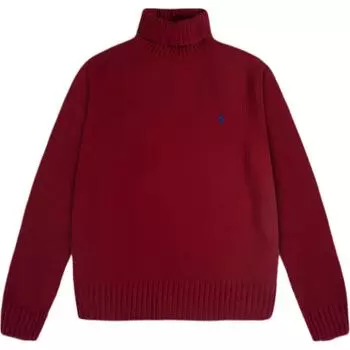 Polo Ralph Lauren FW23 Вязаный свитер с высоким воротом и вышивкой логотипа маленькой лошади для мужчин 710777848-003 S