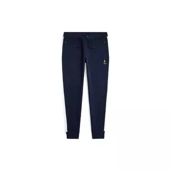 Polo Ralph Lauren FW23 вышитый логотип на шнуровке трикотажные спортивные брюки мужские спортивные брюки темно-синие MNPOPNT1BQ20369-410 S