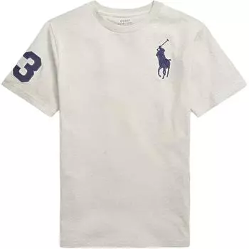 Polo Ralph Lauren FW24 Футболка с круглым вырезом и логотипом Big Pony Мужские футболки Овсянка 710697554-044 M