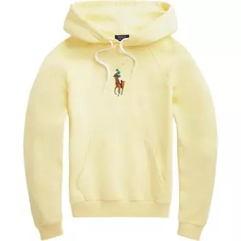 Polo Ralph Lauren FW24 Худи из флиса с вышивкой логотипа Big Pony для женщин, желтый WMPOKNIN6820251-700 S