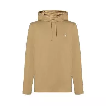 Polo Ralph Lauren FW24 Худи на кулиске с вышивкой логотипа и длинными рукавами Мужской свитшот Хаки 710847203-068 M