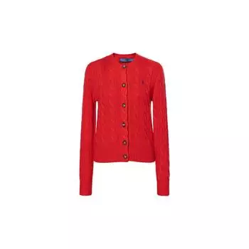 Polo Ralph Lauren FW24 логотип вышитый принт однотонный однобортный облегающий свитер с длинным рукавом женский свитер WMPOSWENDW20298-600 XXS