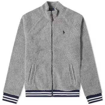 Polo Ralph Lauren FW24 Однотонная куртка с вышитым логотипом на молнии и воротником-стойкой с длинным рукавом Мужские куртки Серый MNPOKNI16820007-020 S