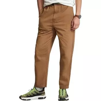 Polo Ralph Lauren FW24 Однотонные хлопковые брюки на шнуровке в стиле кэжуал Мужские брюки Коричневые 710917138-002 XL
