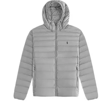 Polo Ralph Lauren FW24 Пони логотип вышитый капюшон длинный рукав хлопковая куртка мужские куртки серый MNPOOTW16021483-020 S