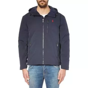 Polo Ralph Lauren FW24 Pony Logo Вышитый пуховик с капюшоном и длинными рукавами на молнии Мужская верхняя одежда Темно-синий MNPOOTW16021476-410 XL