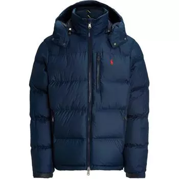 Polo Ralph Lauren FW24 пуховик с капюшоном и вышивкой на молнии с длинными рукавами мужская куртка темно-синего цвета MNPOOTW16021340-410 XL