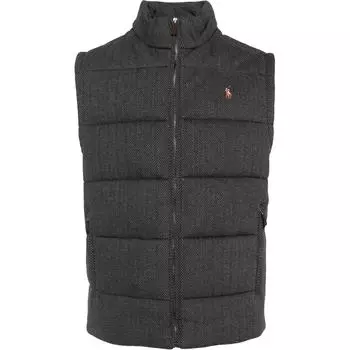 Polo Ralph Lauren FW24 Смесовая ткань с вышивкой без рукавов жилеты мужские жилеты черные 710951693-002 XL