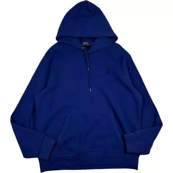 Polo Ralph Lauren FW24 вышитый логотип пони флисовый капюшон с длинным рукавом мужская толстовка синяя MNPOKNI16821117-400 XXL