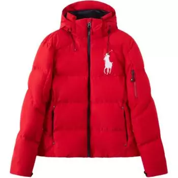 Polo Ralph Lauren FW25 Куртка пуховая с капюшоном на молнии с принтом логотипа, с длинным рукавом, мужская верхняя одежда 710716127-007 M