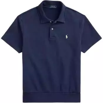 Polo Ralph Lauren Хлопковая однотонная спортивная футболка поло с коротким рукавом для мужчин топы Морской синий MNPOKNI1N823408-410 M