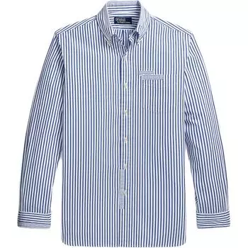 Polo Ralph Lauren Хлопковая рубашка с длинным рукавом из винтажного твила Мужские рубашки Синий MNPOWOV16824247-400 S