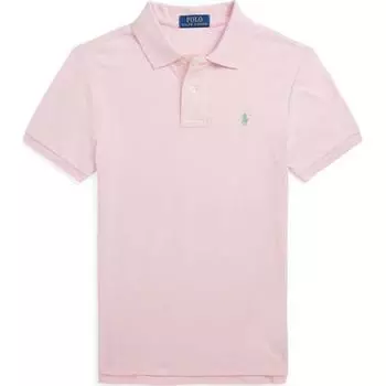Polo Ralph Lauren Kids Хлопковая футболка-поло с логотипом Детские топы Розовые 323708857-167 L