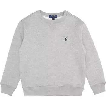 Polo Ralph Lauren Kids Pony Logo Вышитый круглый вырез с длинными рукавами Толстовка Детская толстовка Серая 323772102-003 S
