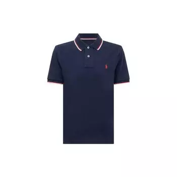 Polo Ralph Lauren Kids SS22 вышитый логотип рубашка поло с коротким рукавом детские топы синий 323861025-005 M