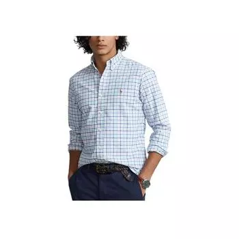 Polo Ralph Lauren Классическая клетчатая рубашка с широким воротником, свободного кроя, с длинным рукавом, мужская, разноцветная 710861058-004 XL