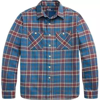 Polo Ralph Lauren Классическая клетчатая твиловая рабочая рубашка с карманом на пуговицах для мужчин многоцветная MNPOWOV16824173-999 L