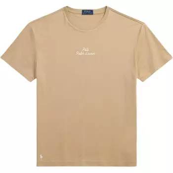 Polo Ralph Lauren Классический крой Футболка с круглым вырезом и вышивкой Унисекс Топы 710936585-028 M