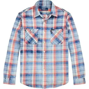 Polo Ralph Lauren Классический крой Клетчатая Хлопковая Рабочая Рубашка с Длинным Рукавом Мужские Рубашки Многоцветный MNPOWOV16824243-400 L