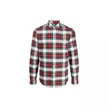 Polo Ralph Lauren клетчатая рубашка на пуговицах с длинным рукавом, повседневная, мужские рубашки, многоцветная 710853154003 S