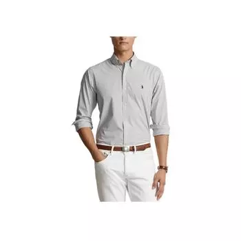 Polo Ralph Lauren клетчатая рубашка с длинным рукавом Pony мужские рубашки серые 710929342-006 XXL