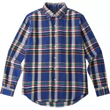 Polo Ralph Lauren клетчатый принт однобортная рубашка с длинным рукавом мужские рубашки синий 710924284-002 M