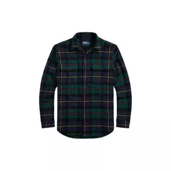 Polo Ralph Lauren клетчатый принт однобортная рубашка с длинным рукавом мужские рубашки синий MNPOWOV16822606-999 S