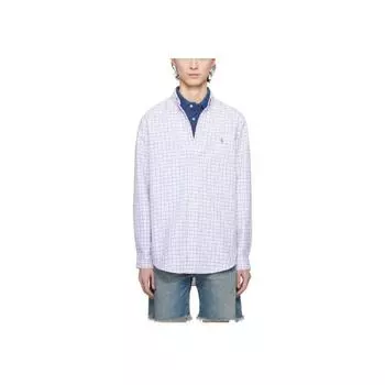 Polo Ralph Lauren клетчатый принт рубашка с длинным рукавом на пуговицах мужские рубашки розовые 710934687-001 L