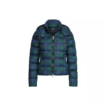 Polo Ralph Lauren клетчатый принт стеганая куртка с капюшоном женские куртки зеленый 211877802-001 S