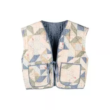 Polo Ralph Lauren Крупный узор Печатный Двусторонний V-образный вырез Завязка Жилет Женский Многоцветный 211901382-001 S