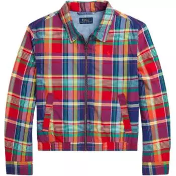 Polo Ralph Lauren куртка детская клетчатая с заостренным воротником свободная молния длинный рукав детские куртки синий CWPOOTWG6020145-400 L