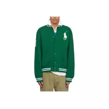 Polo Ralph Lauren Куртка однобортная с длинным рукавом и логотипом в полоску Мужские куртки Зеленый 710964456-003 M