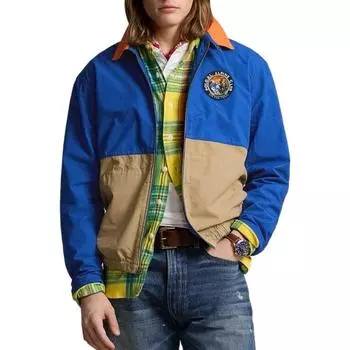 Polo Ralph Lauren Куртка с длинным рукавом на молнии с карманом и цветным блочным принтом Мужские куртки Синий 710928481-001 L