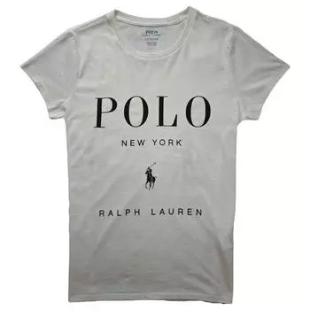Polo Ralph Lauren Letter Logo Optimized Round Neck Pullover Short Sleeve T Shirt Women T Shirt White 211766076-001 S