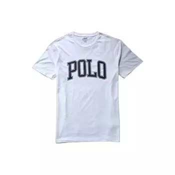 Polo Ralph Lauren Letter Logo Printed Crew Neck Short Sleeve T Shirt Men Tops White 710858957-001 XS