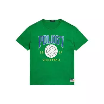 Polo Ralph Lauren Letter Number Print Crew Neck Short Sleeve T Shirt Men Tops Green 710909932-002 L