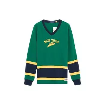 Polo Ralph Lauren Letter Print Casual Long Sleeve Sweatshirt Men sweatshirt Green 710878894-002 S