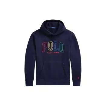 Polo Ralph Lauren Letter Print Hooded Long Sleeve Sweatshirt Men sweatshirt Navy-Blue 710926600-001 S