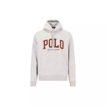 Polo Ralph Lauren Lettered Hooded Long Sleeve Sweatshirt Men sweatshirt Gray 710917886-005 S