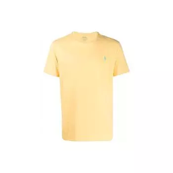 Polo Ralph Lauren Logo Casual Crew Neck Short Sleeve T Shirt Men T Shirts Yellow 710680593 XS