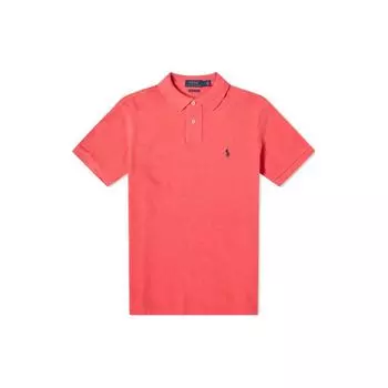 Polo Ralph Lauren Logo Fitted Short Sleeve Polo Shirt Men tops Red 710680784-205 XS