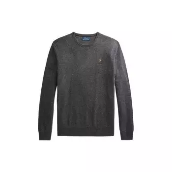 Polo Ralph Lauren Logo Круглый вырез с длинным рукавом Трикотажный свитер Мужской свитер Серый MNPOSWE16820895-020 M