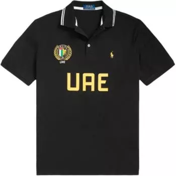 Polo Ralph Lauren Logo Letter Рубашка поло с коротким рукавом Мужская черная 710944672-001 L