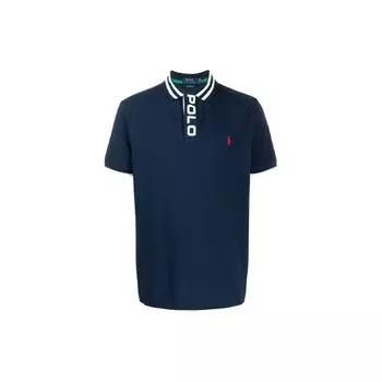 Polo Ralph Lauren Logo Рубашка поло с коротким рукавом Мужская верхняя часть Синяя 710790854-001 XS