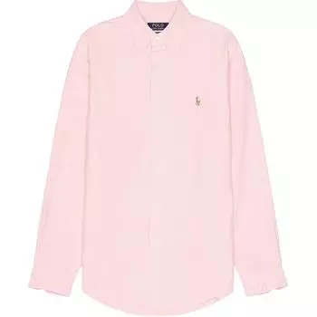 Polo Ralph Lauren Logo Вышитая однобортная рубашка поло Мужские рубашки Розовые 710548535-004 XXL
