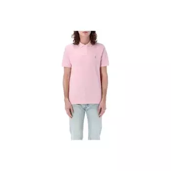 Polo Ralph Lauren Logo Вышитая рубашка поло с коротким рукавом Мужская рубашка поло Розовый 710680784-360 M
