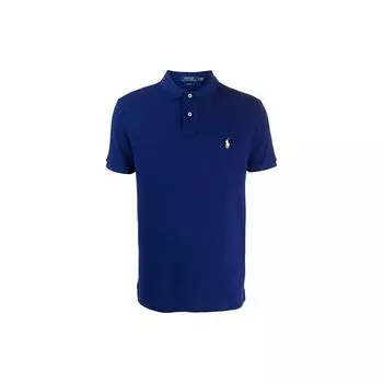 Polo Ralph Lauren Logo Вышитая рубашка поло с коротким рукавом Мужская рубашка поло Темно-синяя 710795080-013 S