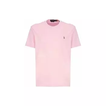 Polo Ralph Lauren Logo Вышитый круглый вырез с коротким рукавом Поло Рубашки мужские Поло Светло-розовый 710740727-010 L